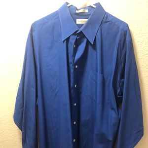 Van Heusen Long Sleeve Blue Dress Shirt - 18